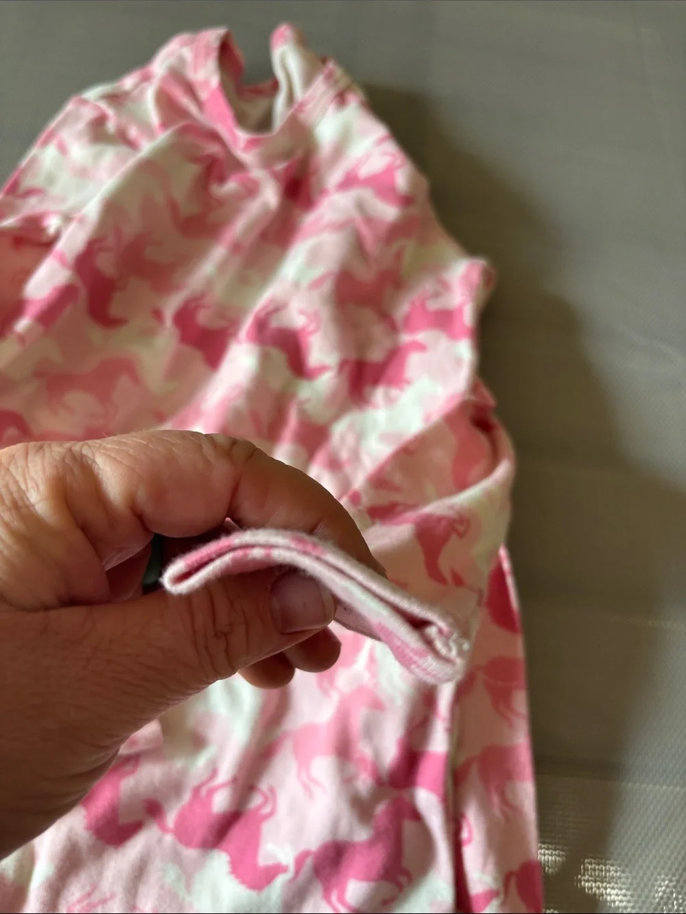 Gap girls sz 10 Pink horse Print Pajama Set EUC